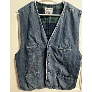 Vintage Denim and Flannel Vest by Whitlock Designs